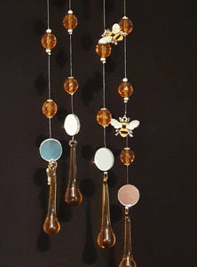 Bumble Bee spiral suncatcher with chimes.
