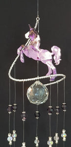 Purple Unicorn, Spiral Suncatcher