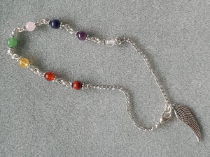 Chakra Anklet, Silver colour chain