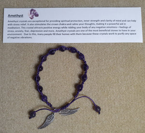 Semi-precious Amethyst Macrame bracelet