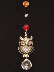 Owl theme single drop suncatcher