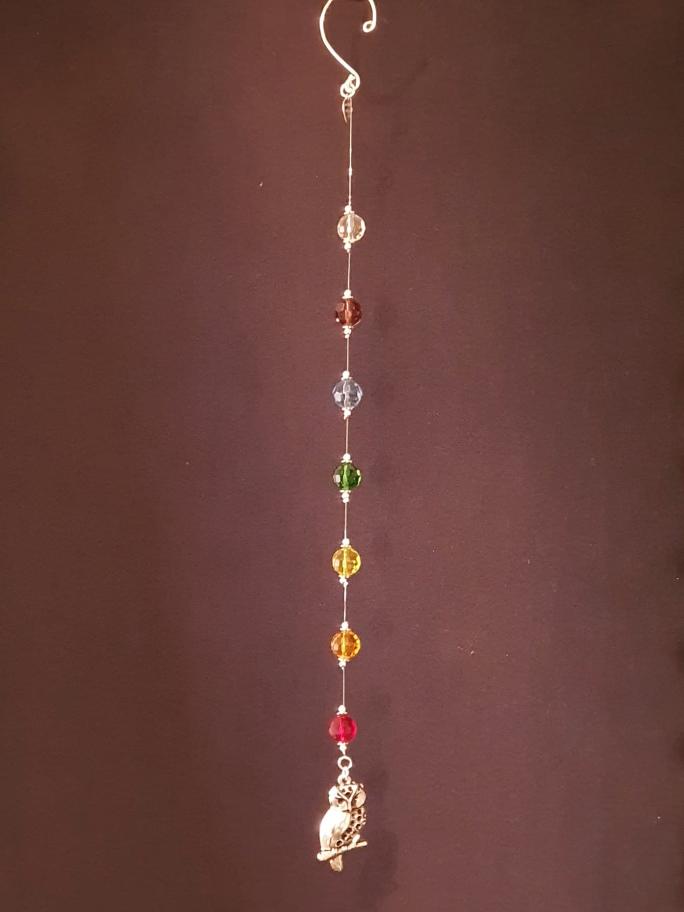 Owl theme Chakra / Rainbow colour hanging decoration