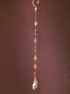 Owl theme Chakra / Rainbow colour hanging decoration