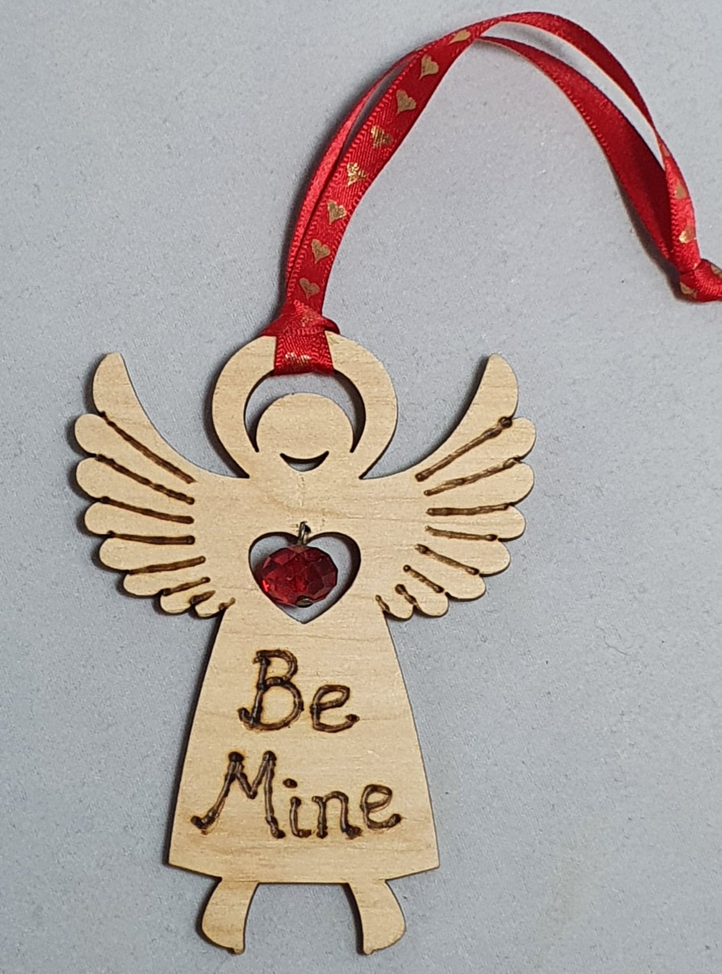 'Rustic Charm' Angel with words "Be Mine"