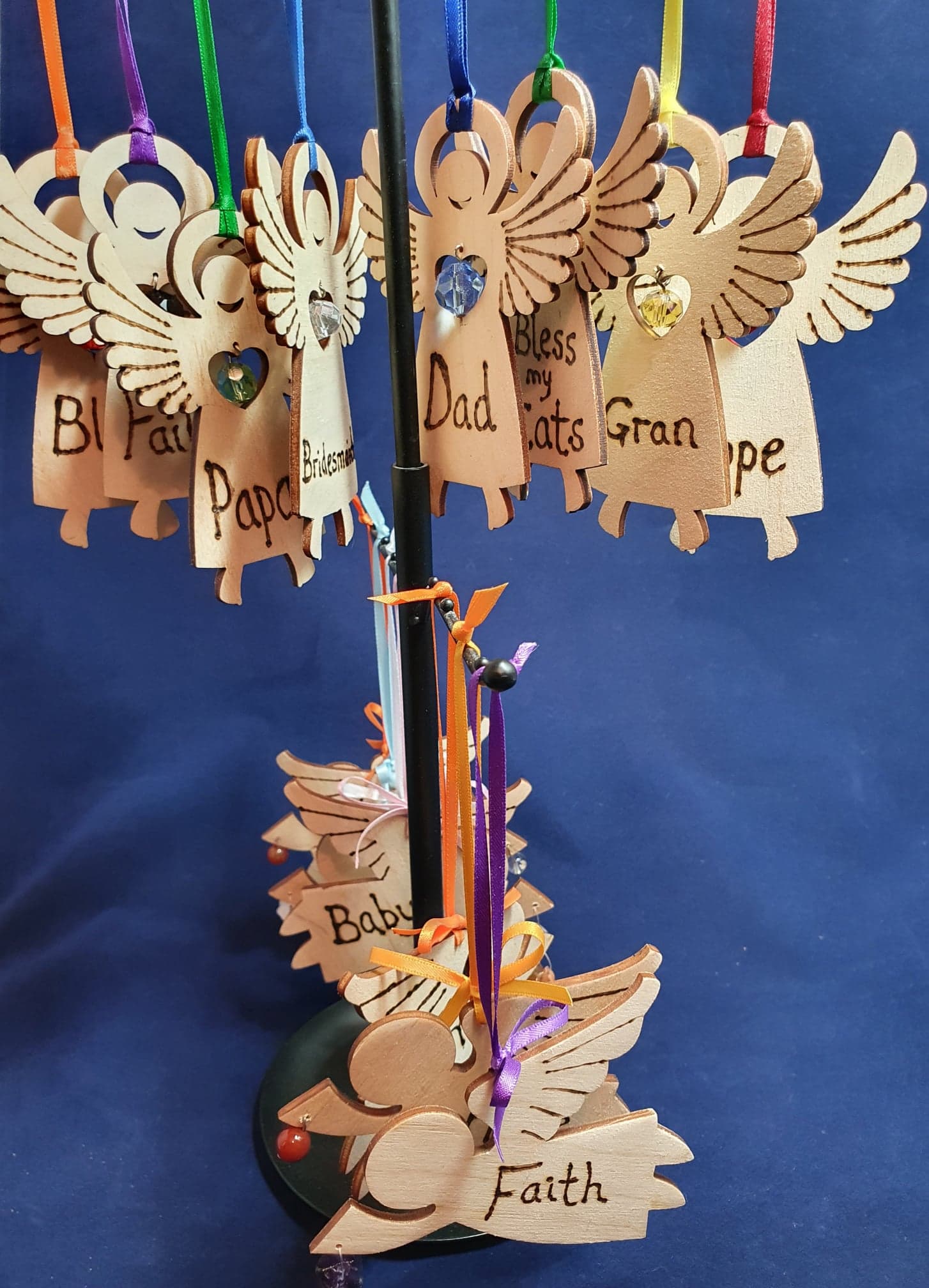 Rustic Charm Angel with word "Bless"