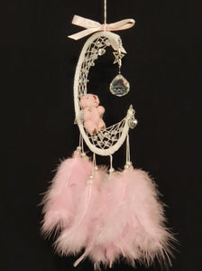 Pink Teddy In The Moon Dreamcatcher perfect Novelty Gift